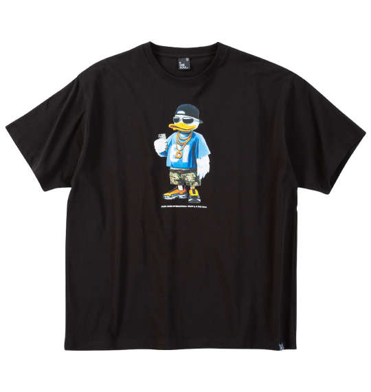 樂天商城 - b-one-soul 大きいサイズ メンズ DUCK DUDEストリートスタイル半袖Tシャツ ブラック 3L 4L 5L 6L