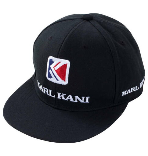 大きいサイズ メンズ ロゴ刺繍スナップバックキャップ KARL KANI ブラック 4L 大きいサイズ メンズ ロゴ刺繍スナップバックキャップ KARL KANI ブラック 4L