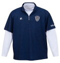 大きいサイズ メンズ 半袖シャツ+インナーセット FILA GOLF ネイビー×ホワイト 3L 4L 5L 6L