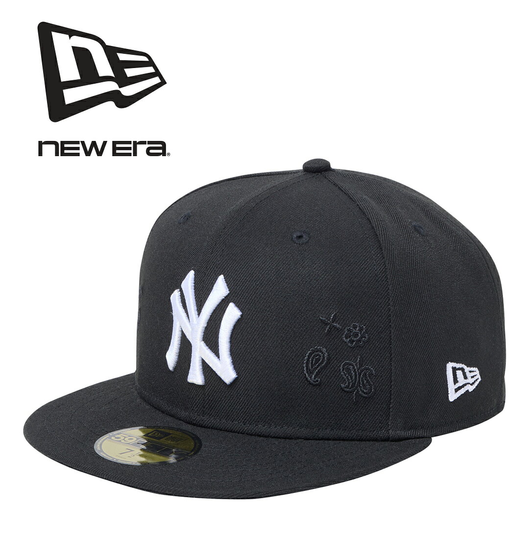 樂天商城 - NEW ERA 大きいサイズ メンズ 59FIFTY ニューヨーク・ヤンキースPAISLEY EMBROIDERYキャップ ブラック 63.5