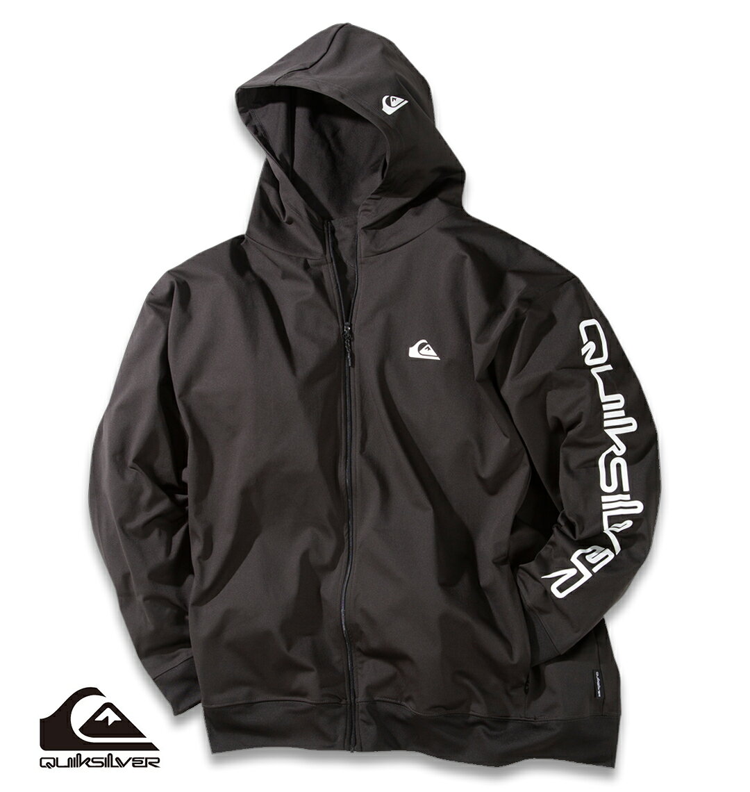 樂天商城 - 【新商品】Quiksilver 大きいサイズ メンズ OMNI MW長袖ラッシュガードジップパーカー ブラック 3L 4L 5L 6L