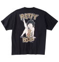 大きいサイズ メンズ 天竺プリントポケット付半袖Tシャツ BETTY BOOP ブラック 3L 4L 5L 6L 8L(4)