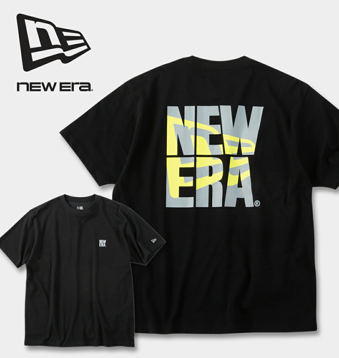 【新商品】NEW ERA 大きいサイズ メンズ スクエアロゴ半袖Tシャツ ブラック 3L 4L ...