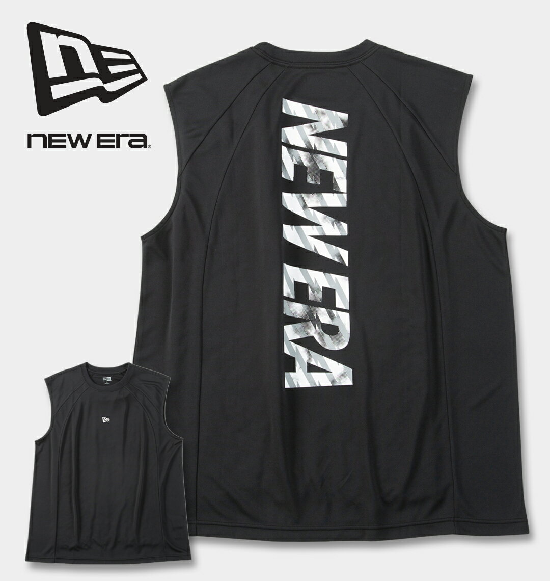 樂天商城 - 【新商品】NEW ERA 大きいサイズ メンズ PAバーチカルロゴスリーブレス ブラック 3L 4L 5L 6L 8L