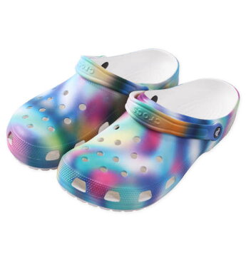 大きいサイズ メンズ サンダル(CLASSIC SOLARIZED CLOG) crocs (ホワイト×マルチ) (M12 M13)