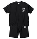 【新商品】豊天 大きいサイズ メンズ 背中で語る美豚DRYハニカムメッシュ半袖Tシャツ+ハーフパンツ ギフト 誕生日 クリスマス ブラック 3L 4L 5L 6...