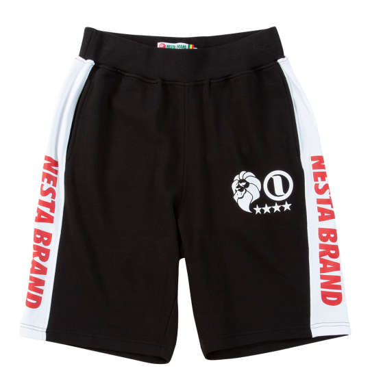 NESTA BRAND 大きいサイズ メンズ スウェットハーフパンツ ギフト ブラック 3L 4L 5L 6L 8L
