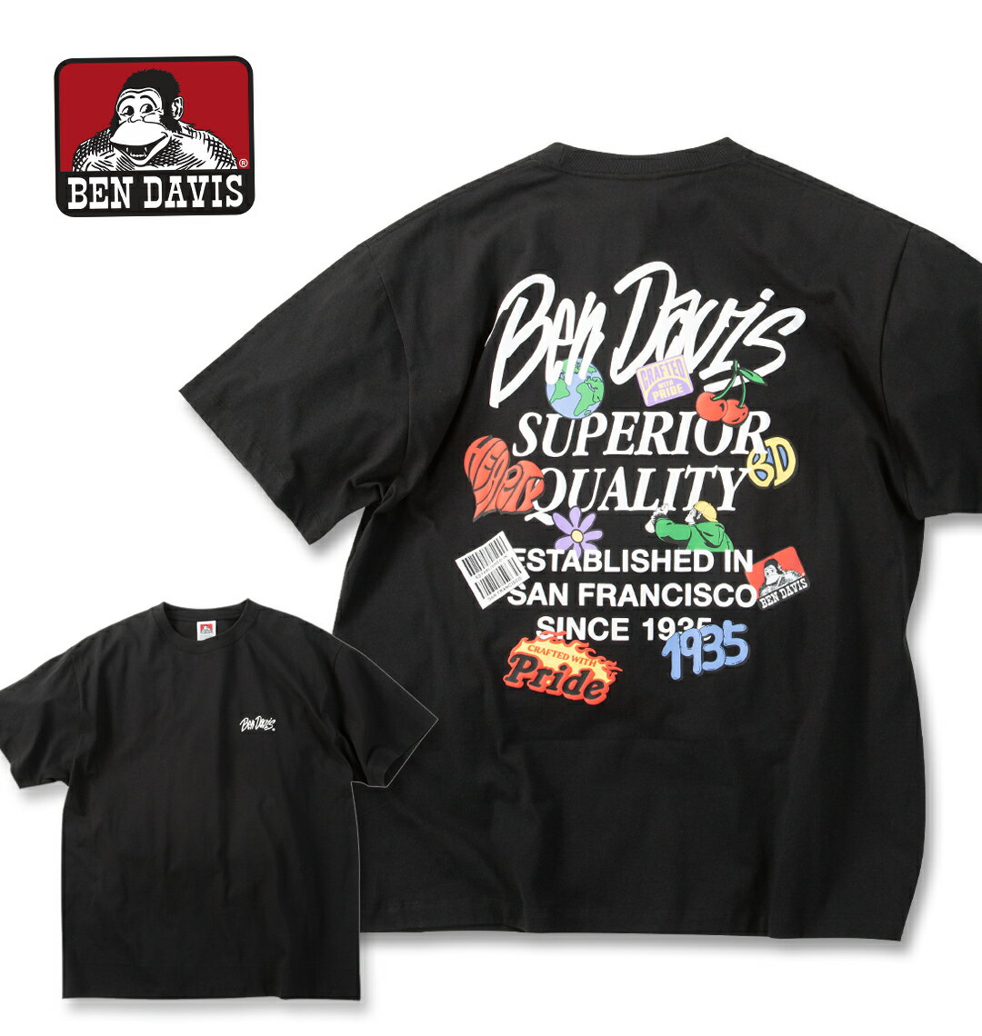 樂天商城 - 【新商品】BEN DAVIS 大きいサイズ メンズ グレイトフル半袖Tシャツ ブラック 3L 4L 5L 6L