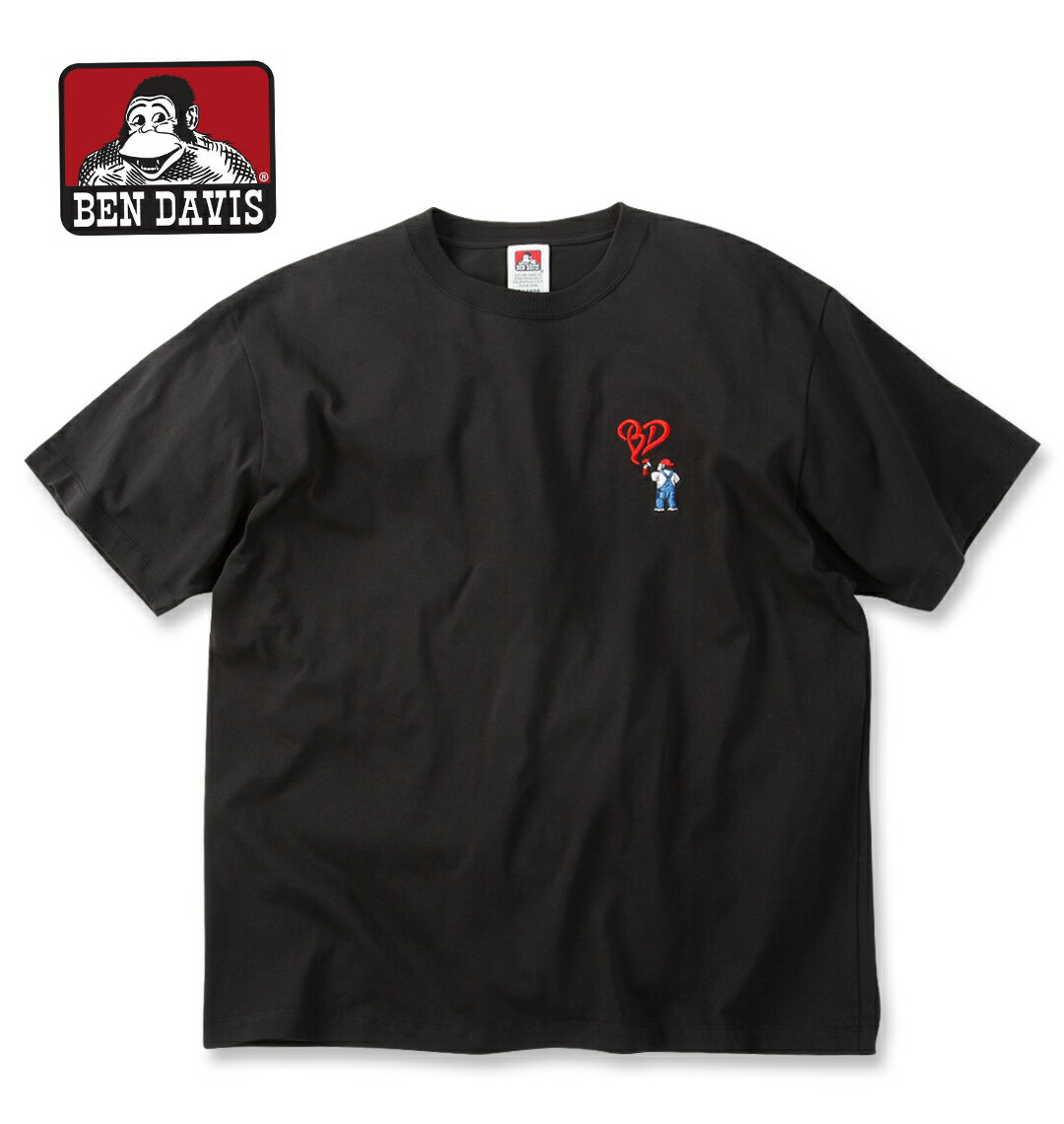 樂天商城 - 【新商品】BEN DAVIS 大きいサイズ メンズ ワンポイントゴリラ刺繍接触冷感半袖Tシャツ ブラック 3L 4L 5L 6L