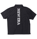 大きいサイズ メンズ バーチカルバンダナロゴ半袖ポロシャツ NEW ERA GOLF ニューエラゴルフ ブラック 3L 4L 5L 6L 8L