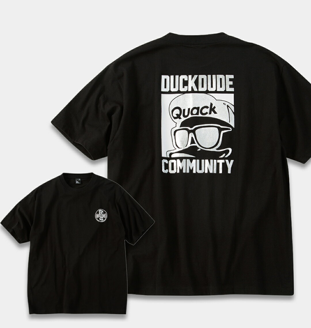 樂天商城 - 【新商品】b-one-soul 大きいサイズ メンズ DUCK DUDEシルバープリント半袖Tシャツ ブラック 3L 4L 5L 6L