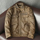 レザージャケット メンズ バイクジャケット ユーズド加工 ライダース 高級牛革 本革革ジャン S〜5XL