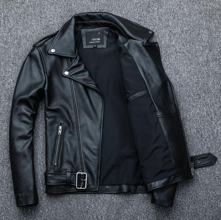 バイクレザージャケット 上品　本革 牛革　高級　ライダースジャケット 　革ジャン S～5XL　秋冬 3