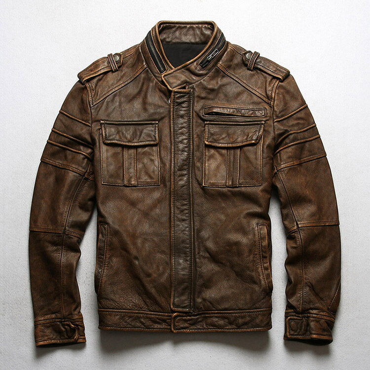 秋冬ライダース 牛革 レザージャケット カウハイド 革ジャン メンズ本革 アメカジ ユーズド加工 S～5XL