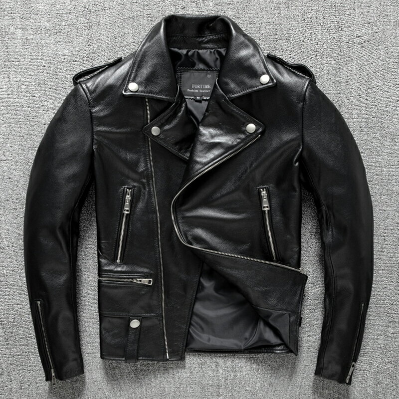 Men'S - レザージャケット メンズ　バイクジャケット　高級　牛革　本革　格好良い　革ジャン S～4XL　黒