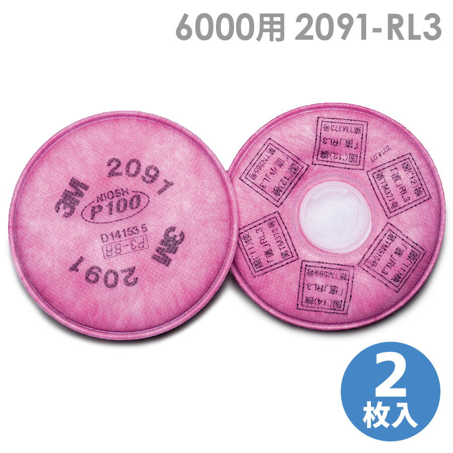 3M 防じんマスク用フィルター 6000用 2091-RL3 2枚入