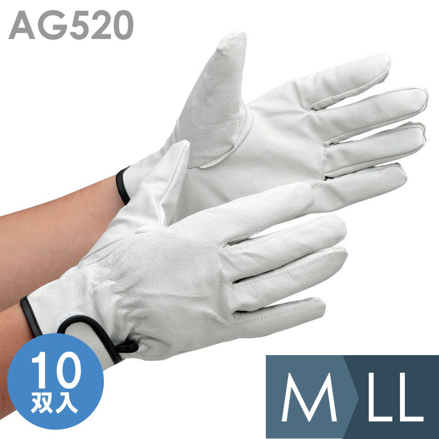 樂天商城 - 小野商事 革手袋 AG520 豚クレストマジック アテ無 M〜LL 10双入