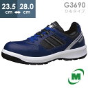 ミドリ安全 安全靴 G3690 (ひもタイプ) ネイビー 23.5～28.0