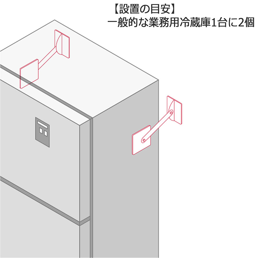 ティーエフサービス 防災用品 転倒防止可動式金具 壁用 正方形タイプ IRS-7575-150