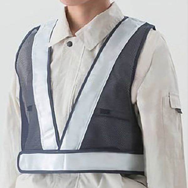 樂天商城 - ユニット 反射ベストスリム型 379-48 紺地 白反射