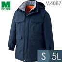ミドリ安全 作業服 寒冷地防水防寒コート M4087上 ネイビー S〜5L