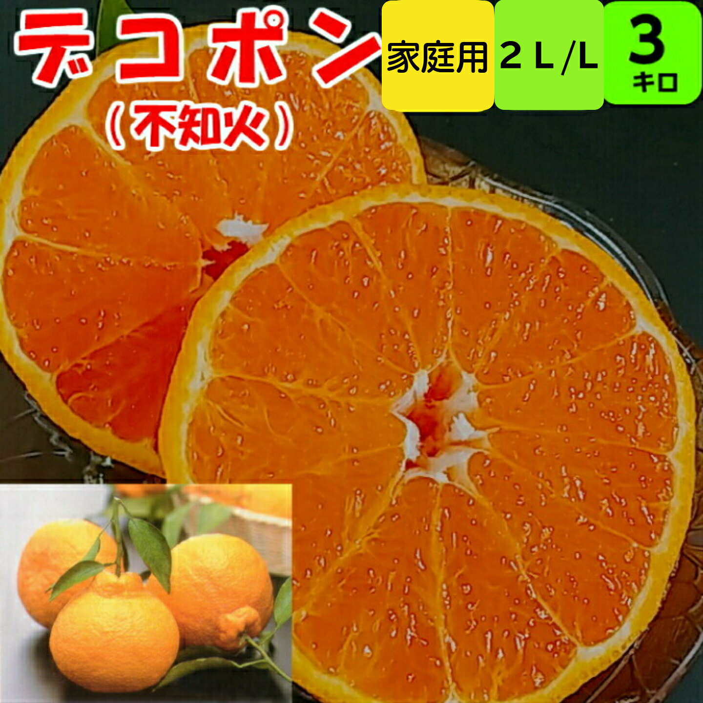 デコポン 不知火 （しらぬい） 【家庭用】 送料無料 3kg 2L/Lサイズ（混合の場合もあります）多少の傷アリ 和歌山 紀南産 完熟を迎える 3月・4月迄、木に成らし 酸が抜け マイルドでコクな仕上がりです。一度、お召し上がりください。 濃厚 完熟 ジューシー