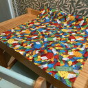 「ブロック柄 ランチマット ランチクロス 給食ナフキン (45×45cm)」★ ハンドメイド【楽ギフ_包装】【メール便OK】決済確認後7日以内に発送予定★(3)