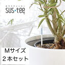 水やりチェッカー サスティー 土壌水分計 sustee シングルパック M ホワイト 2本セット 鉢植え 観葉植物 水やり