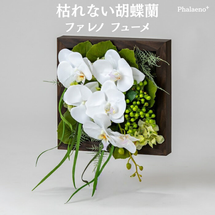 胡蝶蘭 造花 ファレノ フューメ 枯れない アーティフィシャルフラワー 高級 フラワーアレンジメント ギフト 開店祝い 就任祝い 周年記念 お祝い 受付 ロビー お供え 花 Phalaeno＋