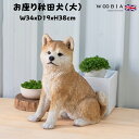 母の日プレゼントカード付き 置物 お座り秋田犬 大 犬グッズ 高さ38cm woobia ウービア 大きい かわいい おしゃれ ガーデン インテリア オブジェ 巨大 可愛い プレゼント 北欧 玄関 雑貨 動物 モダン 面白い 庭 ギフト 屋外 家 リアル 玄関先 ガーデンオーナメント 面白い(3)