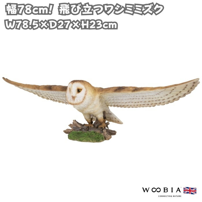 鳥の置物 飛び立つワシミミズク 幅78.5cm 特大オブジェ かわいい 北欧 動物 巨大 大型 woobia ウービア 大きい おしゃれ ガーデン インテリア 可愛い プレゼント 玄関 雑貨 モダン 庭 ギフト 屋外 家 リアル 玄関先 ガーデンオーナメント 面白い(3)