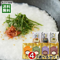 新潟県産コシヒカリのおかゆ 4種類から2つ選べる＋ヤマク食品 ごまとうふ 3種類から2つ選べる 計4袋詰め合わせセット【メール便送料無料】