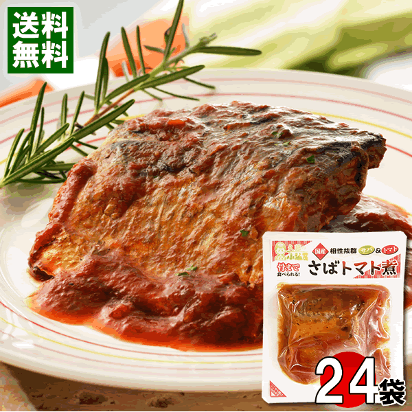 国産さば使用 さばのトマト煮×24袋まとめ買いセット 小袖屋【送料無料】
