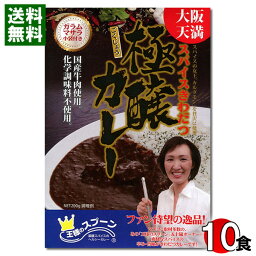 ご当地カレー 大阪天満 王様のスプーン 極醸カレー 200g×10食 まとめ買いセット 化学調味料不使用 名店カレー ビーフカレー スパイスカレー レトルト 薬膳カレー【送料無料】