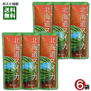 ゴールドパック 北海道 スイカ ジュース 80g×6袋まとめ買いセット 凍らせるとシャーベットに【メール便送料無料】