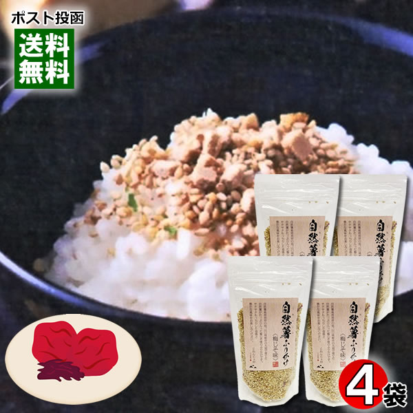 自然薯ふりかけ 梅じそ味 80g×4袋詰め合わせセット じね