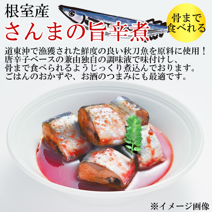 北海道産 さんまの旨辛煮 骨まで食べれる 95g×4袋まとめ買いセット 兼由【メール便送料無料】 midorisyoten-10002384 みどり商店 サンプル画像2