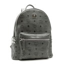 【緑屋質屋】MCM STARK(スターク) バックパック スモール ファントムグレー MMK8AVE37EP001【中古】
