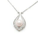 【緑屋質屋】ミキモト パール・ダイヤ ネックレス 8.9mm 0.67ct Pt950【中古】(4)