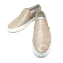 【緑屋質屋】WOMAN by COMMON PROJECTS パンチング スニーカー スリッポン #38 未使用展示品 レザー/グレージュ【中古】
