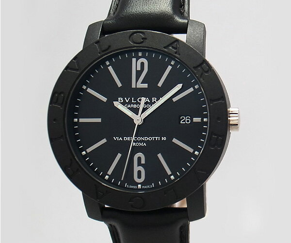 【緑屋質屋】ブルガリ　ブルガリブルガリ　BBW40CGLD カーボンゴールド　メンズサイズ【中古】