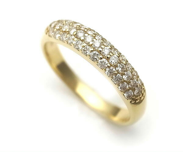 【緑屋質屋】ポンテヴェキオ　パヴェダイヤリング　K18YG【中古】のサムネイル