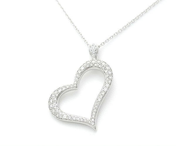 【緑屋質屋】ピアジェ　ピアジェハートネックレス (ライムライトネックレス)　ダイヤ入り　Ref.G33L0700　K18WG【中古】のサムネイル