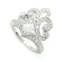 【緑屋質屋】ヴァンクリーフ&アーペル ディアデム ソリテール ダイヤモンド リング 1.01ct E VVS2 #51 K18WG【中古】