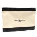 【緑屋質屋】バレンシアガ 373834 クラッチバッグ ネイビー クリップ M【中古】