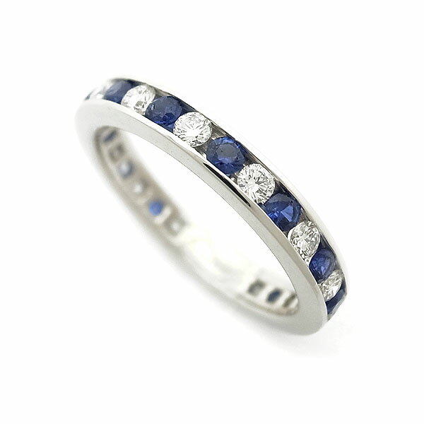 【緑屋質屋】ティファニー フルサークル ダイヤ・サファイア リング(エタニティ リング) 3mm Pt950【中古】のサムネイル