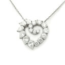 【緑屋質屋】ハリーウィンストン オープンクラスター ハート ペンダント ネックレス ラージ Ref.PEDPHSLGOC Pt950【中古】