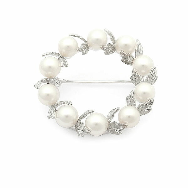 【緑屋質屋】ミキモト パール ブローチ 5.7mm PB-24BU K18WG【中古】のサムネイル