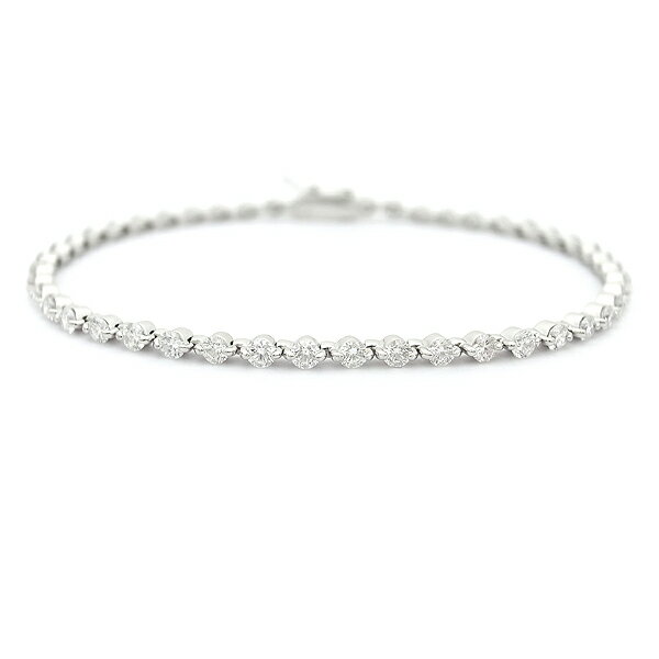 【緑屋質屋】特選ジュエリー ダイヤ テニスブレスレット 2.66ct Pt950/850【中古】