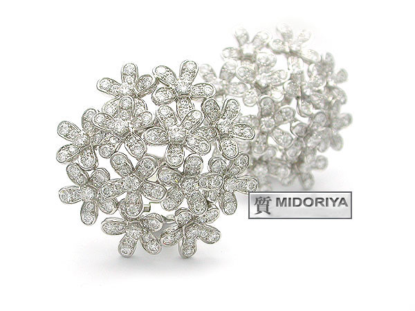 【緑屋質屋】ヴァンクリーフ＆アーペル　ソクラテスイヤリング　K18WG 定価588万円　ハイジュエリー【中古】のサムネイル